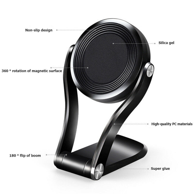 Magnetic Phone Holder 360 Degree Rotation Car Center Console Navigation Stand