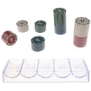 Acrylic Poker Chip Tray Storage Case Container and Poker Chips Set - 100 Chips