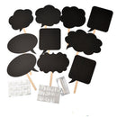 10 Chalkboard Cardboard Signs Speech Bubbles Photo Booth Props Wedding Party Z