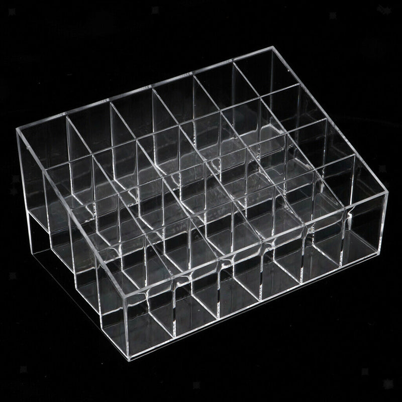 Clear Acrylic Lipstick Holder Organizer: 24 Spaces for Lipsticks,Lip Gloss and