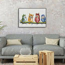 Four Birds 5D DIY Full Round Diamond Painting Cross Stitch Embroidery Kit