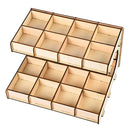 DIY Wooden Paint Rack Ink Storage Organizer 2-layer 20-grid