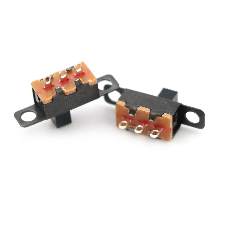50pcs SS12F15 Toggle Switch 3 Pins Slide Switch Handle Length 4mm J3