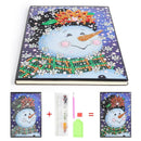 DIY Christmas Snowman Special Shaped Diamond Painting 60 Pages A5 Notebook
