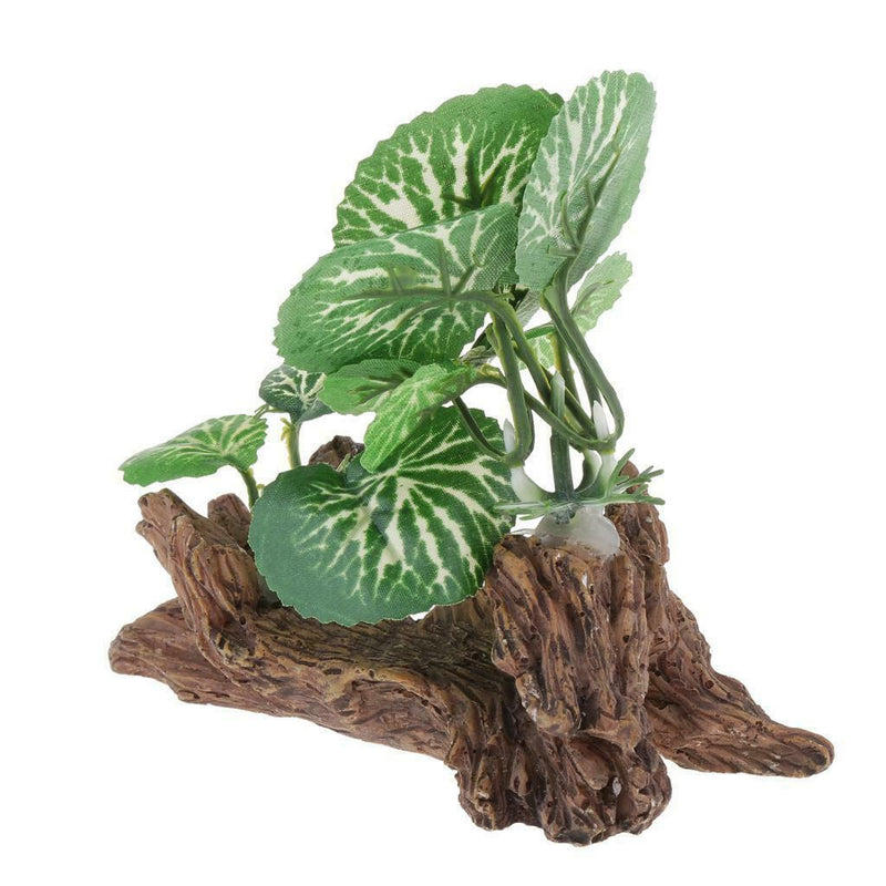 2Pieces Terrarium Aquarium Fish Tank Plants For Bearded Dragons Lizards