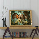 5D Full Round Drill Diamond Painting DIY Bird Girl House Rhinestone Picture
