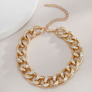 Punk Choker Necklace Rhinestone Hip Hop Thick Chunky Collar Women Jewelry