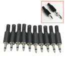 10pcs 3.5mm 1/8" Male Mono Jack Plug Audio Solder Connector DIY Supplies SDZFAS