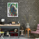 5D DIY Special Shaped Diamond Painting Peafowl Cross Stitch Craft Kit Decor