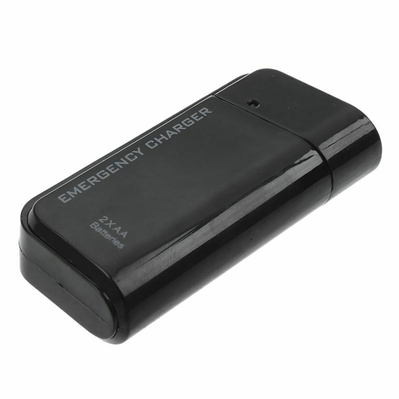 Portable USB Emergency AA Battery Powered Charger With Flashlight for Cellp D2C3