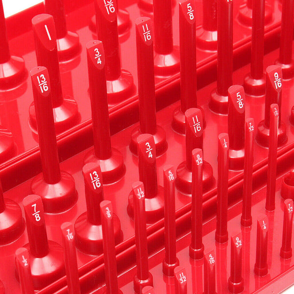 3Pcs Socket Trays 1/4 1/2 3/8 Inch SAE and Metric Socket Organizer Rail Trays