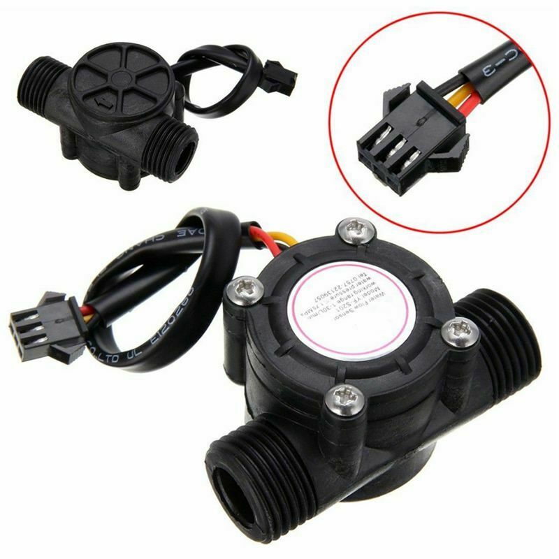 1/2 Inch Water Flow Sensor Control Fluid Flowmeter Counter 1-30L/Min For Ar