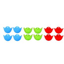12x Silicone Egg Poacher Dishwasher Stovetop Egg Cooker For Kitchen Microwave