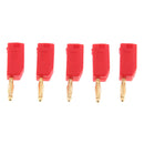 10 Pcs Black & Red 2mm Banana Plug Connectors Retractable Sheath Stackable Wire