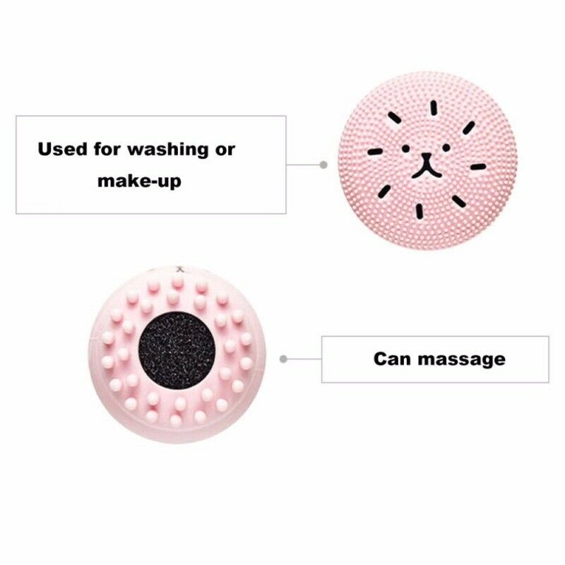 Silicone Face Washing Tool Cute Animal Hand Squeeze Deep Clean Massage Brush cby