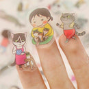 6Cute Scrapbooking Cat Craft Portable Album Diary Calendar lovely Label. St A6W2