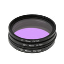 46mm UV / FLD / CPL Multi-Coated Glass Filter Lens + Case Set Camera Accessories