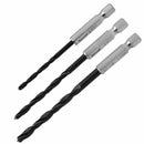 15* 3 4 5mm HSS HIGH SPEED STEEL TITANIUM COATED DRILL BIT 1/4'' Pro SET H4P6
