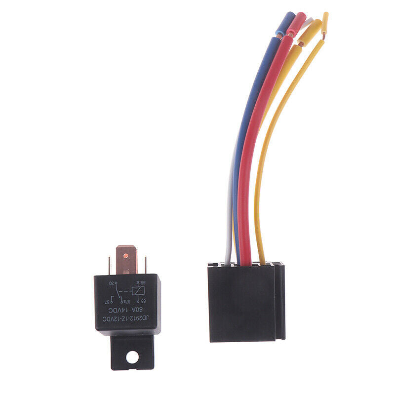 Universal 12V 80A 5Pin DC AMP SPDT Car Relays + socket Car Starter Auto Re Gw