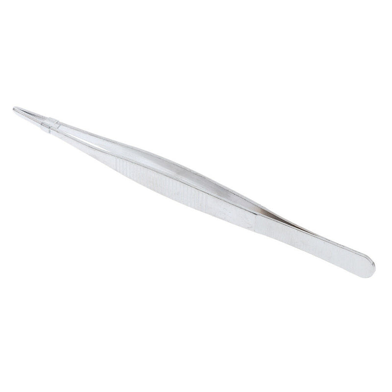 Stainless Steel Straight Tweezers, Serrated Tip Forcep, Laboratory, 160mm