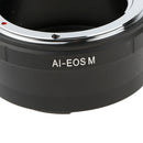 Lens Adapter for Nikon AI Lens AIS to Canon EOS EF-M Mirrorless Camera Body