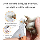 Nail Clippers with LED Light Safety Pet Nail Trimmer 5X Magnifier Nail Grinders