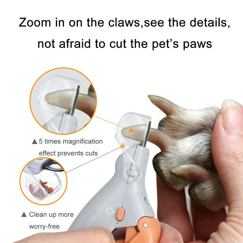 Nail Clippers with LED Light Safety Pet Nail Trimmer 5X Magnifier Nail Grinders