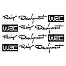 4pcs Car Stickers Racing Development WRC Door Handle Vinyl Decals (Black) A