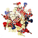 100pcs Novelty Guitar Shape Wood Buttons Handcrafts for Sewing Scrapbooking