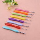 Soft Handle 8pcs Colorful Aluminium Crochet Hooks Knitting Needls Set
