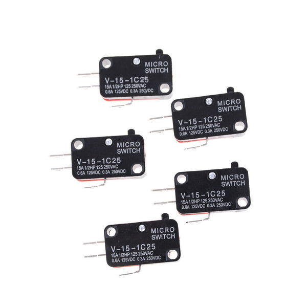 5x V-15-1C25 KW9-0 Micro Limit Switch 15A 125/250VAC S Gw