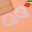 6pcs Coffee Flower Print Stencils Art Barista Cake Spray Mold Bakeware Template