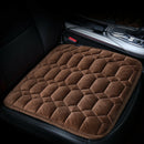 12V Heated Car Seat Cushion Diamond Grid Pattern Front Seat Pad (Brown)