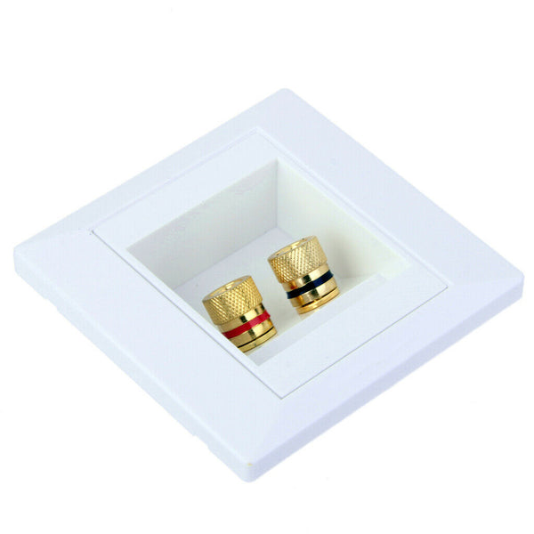 2 Sockets (female) Loudspeaker Socket Wall Mounting Box Loudspeaker Connection