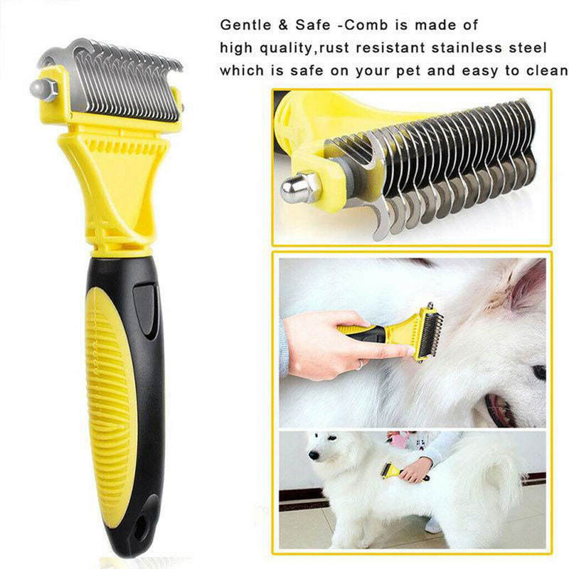 Pet Grooming Tool, Pet Stainless Steel Hair Comb Brush Professional Dog Shedding