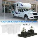 12V/24V/32V Car Marine Boat RV ANL Fuse Holder Fuse Block with 2x M10 Studs A