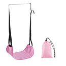 Airplane Footrest Hammock Adjustable Foot Feet Rest Travel Accessory (Pink)