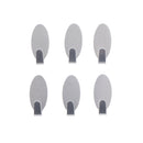 6x New Self Adhesive Wall Door Stainless Steel Holder Hooks Hanger for Bathr OZ