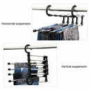 4pcs Pants Rack Shelves 5 in 1 Stainless Steel Multi-functional Wardrobe Hanger