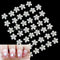 40 Pcs Women's Crystal Rhinestone Decor Flower Design Nail Art Tips DIY Manicure
