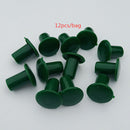 24pcs Durable Green Cane End Caps Bamboo Protectors Cane Tip Cover Cap