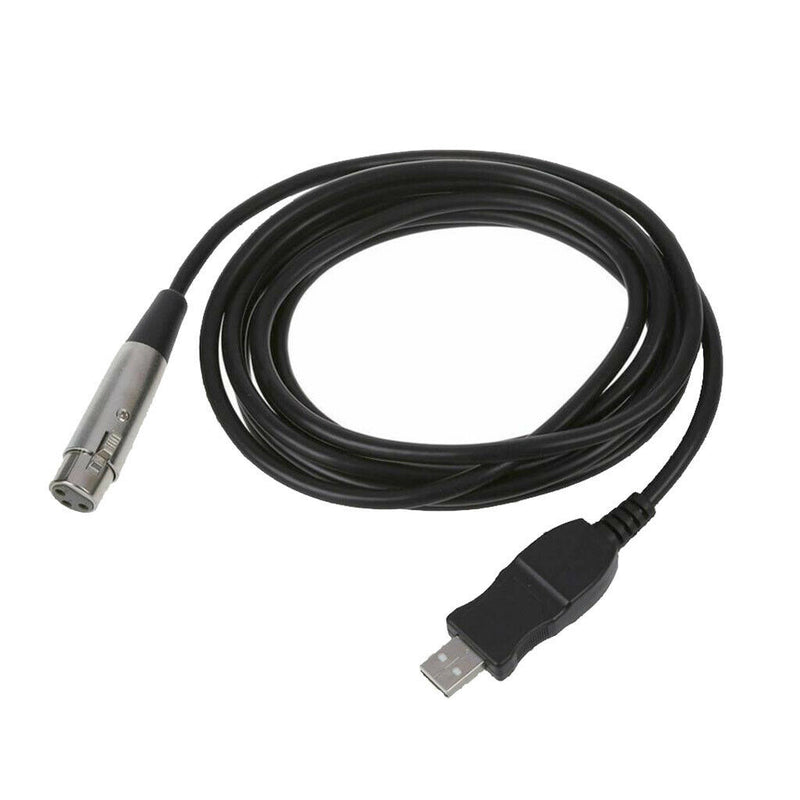 USB To XLR Microphone Cable 3 Pin Mic Link Converter Cable Studio Audio Cable
