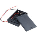 On/Off Switch 3 x 1.5V AA Battery Cell Case Lead Black w Cap Q8Y8