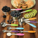 10 PCS Professional Grade Spoons Set and Stainless Steel Measuring Cups wit