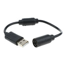 USB Converter Cable for Microsoft Xbox 360 Controller Breakaway Cord - Black