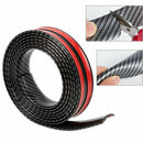 Car Auto Carbon Fiber Rubber Edge Guard Strip Door Sill Protector 3CM*1M Black