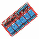 1PCS DC 12V 6-Channel Relay Module High/Low Level Triger Self-Lock Relay T2G9