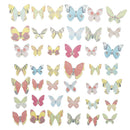 42pcs Mixed Butterfly Edible Glutinous Wafer Rice Paper Cake Cupcake Topper-