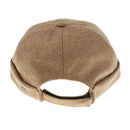 Men Casual Docker Hat Sailor Mechanic Biker SkullCap Retro Beanie Dark Beige