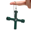 1pc Cross Switch Wrench For Train Electrical Elevator Cabinet Valve Triangle
